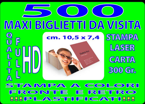 500 biglietti visita - biglietti, maxi