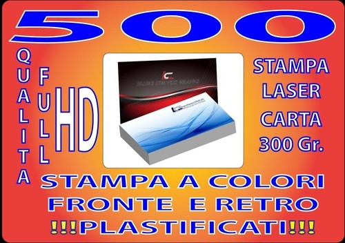 500 biglietti visita a - 500,